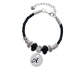 thumbnail image 2 of Delight Jewelry Silvertone Large Script Letter - A - 3/4'' Disc - Granddaughter Celtic Knot Leather Bead Bracelet, 7"+2" Extender, 2 of 4