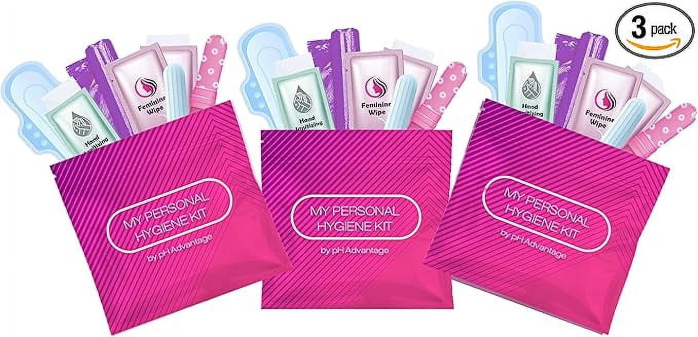 Portable Period Kit: Essential Period Pouch for Teen Girls in School, Travel, and Daily Use - Ideal for Parents, Schools, Churches, Businesses, and Homeless Outreach - Pink (Menstrual Kit, 100)