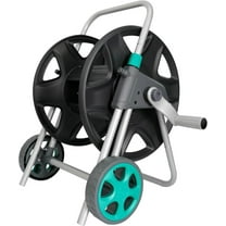 Garden Water Hose Reel Cart, Holds 100 Feet of 5/8 Inch Hose,Garden Water Pipe Holders Mobile Tools with 2 Wheels for Outside Watering