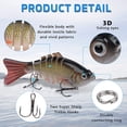 thumbnail image 5 of Bass Fishing Lure Jointed Swimbaits Slow Sinking Hard Lure - 7 Segmented Multi Swimming Lures Lifelike Hard Bait Bass Fishing Lures Kit, Pack of 5, 5 of 7
