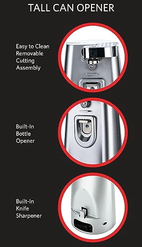 EUROSTAR EC660S Tall Can Opener, Silver