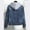Dark Blue, variant on Vedolay Tops for Women Womens Oversized Lapel Button Up Long Sleeve Classic Jean Jacket,Dark Blue L