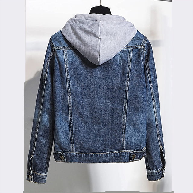 2025 Femmes Vintage à Boutons Décontracté à Fermeture Éclair Usé Court Denim Jean Femmes Veste Manteau à Fermeture Éclair Complète avec