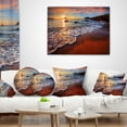 thumbnail image 4 of Designart Stunning Ocean Beach at Sunset - Seashore Throw Pillow - 16x16, 4 of 5