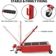 thumbnail image 6 of 20 Gallon Oil Drain Pan Oil Drain Tank, 76L Low Profile Oil Drain Pan, Large Capacity Oil Change Pan with Manual Pump & T Foldable Hand and Wheels, 8FT Hose Oil Drain Cart for Car, SUV, Trucks, 6 of 7