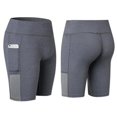 thumbnail image 3 of All Seasons Yoga Shorts Stretchable with Phone Pocket Blue, 3 of 9