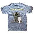 thumbnail image 1 of Camiseta de moda de cuello redondo y manga corta, ropa informal, camisetas divertidas de animales del equipo de la basura, zarigüeya, mapache, rata, 1 of 7