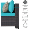 thumbnail image 6 of ASJMR 12PCS PE Rattan Patio Furniture Conversation Set All-Weather Sectional Sofa Set with Coffee Table & Cushions (Green), 6 of 9