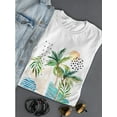 thumbnail image 3 of Abstract Art Palm Trees Summer Tee Women's -Image by Shutterstock, 3 of 4