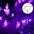 thumbnail image 5 of Ovzne 20 Led Spider String Lights – 118 Inches Purple Halloween String Lights, Battery-Powered For Indoor/Outdoor Yard, Home Party Decor, 5 of 6
