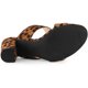 thumbnail image 5 of Sandalias Dedo Abierto Allegra K Mules Tacón de Bloque Mujer Leopardo 39, 5 of 6