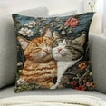 thumbnail image 5 of Coollooc Funny Donkey Decorative Throw Pillow Covers, 18x18 Inch Animal Embroidery Square Pillowcase for Living Room, Bed Decor, Patio, Car, Donkeys Country Sofa Cushion Cases(Cat), 5 of 7