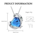 thumbnail image 2 of Heart Crystal Urn Necklace for Ashes for Women Men Stainless Steel Cremation Jewelry Memorial Pendant for Loved One, 2 of 6