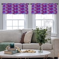 thumbnail image 4 of LALILO Kitchen Curtain Valance New Color With Flower Rod Pocket Window Curtain 52"x 18" Set of 2, 4 of 5