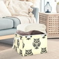 thumbnail image 5 of Storage Box With Lid 16.5x12.6x11.8In Foldable Stacked Household Storage Box Black Cartoon Owl, 5 of 7