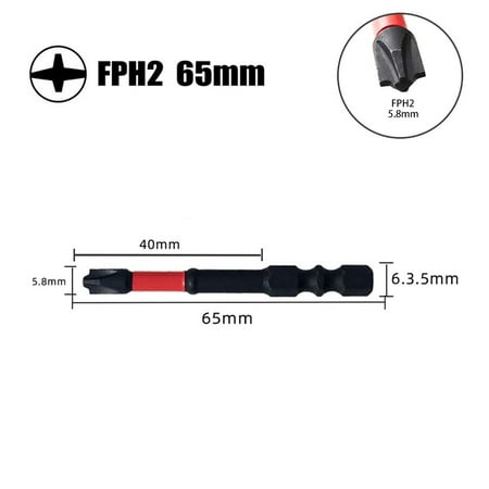 

65Mm 110Mm Magnetic Special Slotted Cross Screwdriver Bit For Electrician Fph2