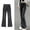 001 Black, variant on Hvot&aat Bell Bottom Jeans for Women Solid Color Versatile Trousers Mid-Rise Stretchy Denim Pants