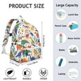 thumbnail image 6 of Cute Dinosaur Pattern Backpack for School,Cute School Bag,Schoolbag with Adjustable Shoulder Straps & Padded Back,13.4"x11"x4.7", 6 of 6