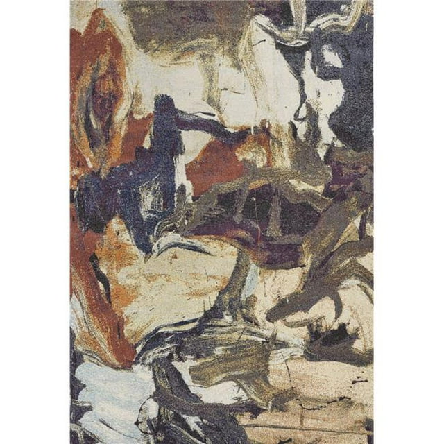 HomeRoots 353664 3 ft. 3 in. x 4 ft. 11 in. Polypropylene Multi-Color Area Rug