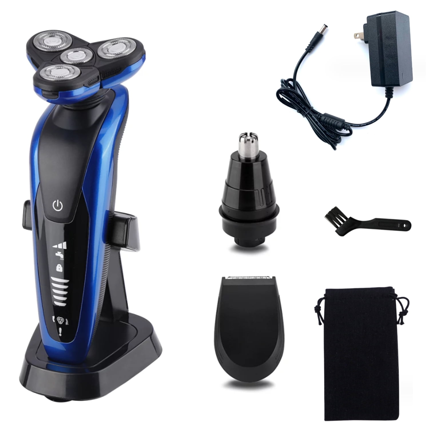 Gixusil Electric Razor for Men, Electric Shavers Rotary Replacement/Waterproof/Rechargeable, Electric Shaver for Men Cordless Floating Head Replaceable Blades, Portable Travel Razor Idea Men Gift