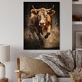 thumbnail image 2 of Designart "Cow beauty" Animals Print on Natural Pine Wood, 2 of 5