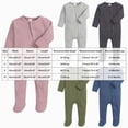 thumbnail image 3 of CAUYDY Infant Boy Pajamas Preemie Long Sleeve Clothes for Girl Newborn Comfy Jumpsuit Fall Winter Baby One-Pieces 0 3 6 9 Months 1T 2T Sizes 9-12 Months,Green, 3 of 5