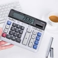thumbnail image 4 of Calculadora Solar, Varias Funciones Calculadora Electrónica De 12 Dígitos Amplia Aplicación Teclas Grandes Para Contabilidad, 4 of 7