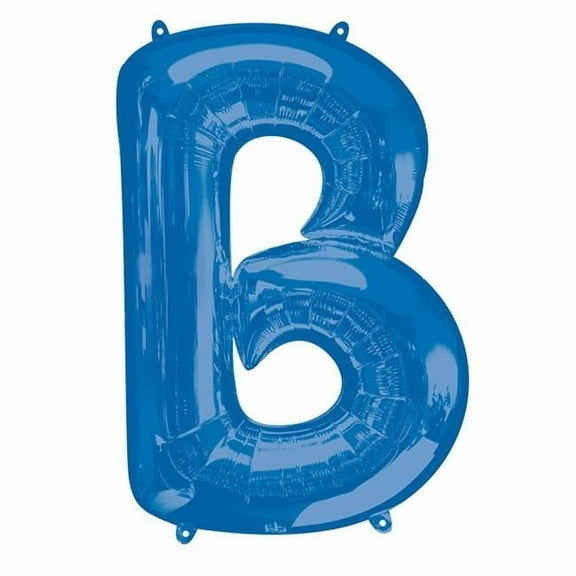 Anagram 86448 34 in. Letter B Shape Foil Balloon  Blue