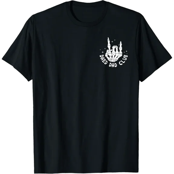 Vintage Dead Dad Club Matching 2 Sides Fathers Day T-Shirt