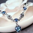 thumbnail image 5 of Wioihee Plated Romantic Crystal Bracelet Female Heart-shaped Blue Crystal Bracelet Jewelry, 5 of 7