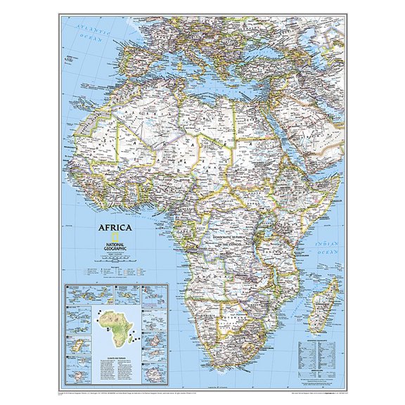 National Geographic Reference Map National Geographic Africa Wall Map - Classic (24 X 30.75 In), (Paperback)