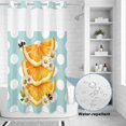 thumbnail image 3 of No Hook Shower Curtain, Summer Orange Slices Shower Curtains for Bathroom with See Through Top Window, Pastoral Daisy Flower Bee Polka Dot Waterproof & Washable Bath Curtain Narrow 54"x78", 3 of 9
