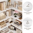 thumbnail image 4 of Homfa 6-Tier Corner Bookcase, L-Shaped Bookshelf with Baffle, Storage Display Rack for Office Living Room, White, 4 of 7