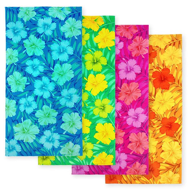 Kaufman Hibiscus Beach Towel (Set of 4)
