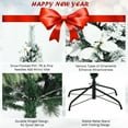 thumbnail image 4 of Patiojoy Pre-Lit Lifelike Xmas Tree 6FT Snow-Flocked Slim Christmas Tree W/ 471 Branches Tips, 4 of 10