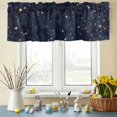 thumbnail image 6 of Valances for Windows Abstract Blue Sky Rod Pocket Short Curtain for Bathroom Living Room Bedroom Shining Stars on Scenery Background 1 Panel 54x18in, 6 of 9