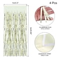 thumbnail image 2 of Faldones de Mesa de Flecos de Papel Metalizado Unique Bargains Dorado Claro 29x108 pulgadas 4 Uds, 2 of 4