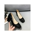 thumbnail image 5 of Ritualay Black Closed Toe Heels Women Comfort Dress Pump Shoes Wide Width Chunky Block Heel Party Dress Shoes Black 6.5, 5 of 8