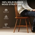 thumbnail image 7 of Barara King Dining Chair with Rubber Wood Frame, Dining Room Chair for Dining Room, Kicthen, Set of 4, Light Brown, 7 of 7