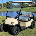 thumbnail image 4 of Pzuqiu Underwater Sea Turtle Hibiscus Golf Cart Seat Cover Set - Breathable Stretchable Polyester, All-Weather Protection, Easy Install for 2-Passenger Carts, 4 of 10
