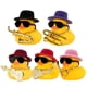 thumbnail image 4 of Pato de goma para salpicadero de coche, decoración con chirriante, patito amarillo con sombrero, adornos, accesorios para automóviles, 4 of 5