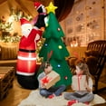 thumbnail image 4 of Gymax 6FT Christmas Inflatable Tree Santa Claus & Penguin Decor w/ Air Blower & LED Lights, 4 of 10