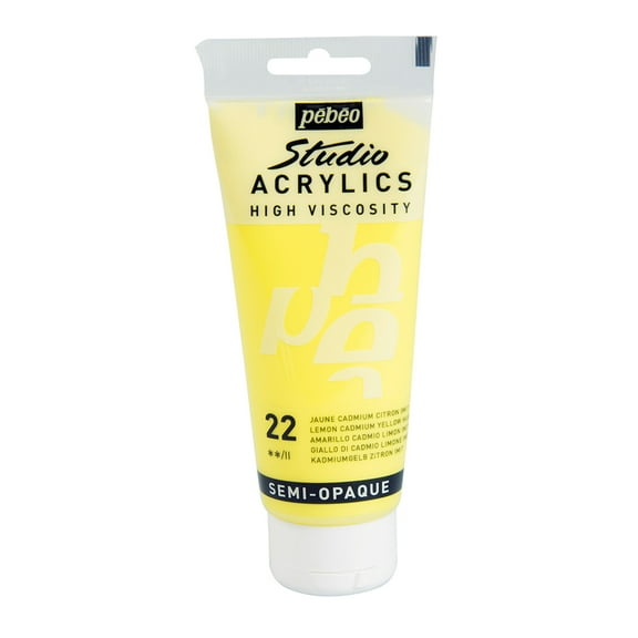 Pebeo Studio Acrylic, 100ml, Lemon Cadmium Yellow Hue