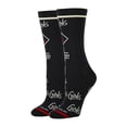 thumbnail image 1 of Oooh Yeah Women's Motley Crue Music Socks, Funny Novelty Cotton Crew Socks, Girls Girls Girls, 1 of 4