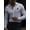 White, variant on Men's Casual Long Sleeve Stretch Dress Shirt Wrinkle-Free Regular Fit Button Down Shirts White M