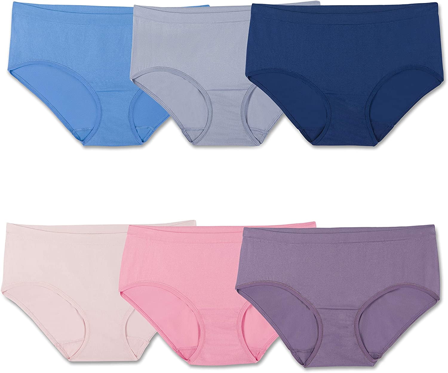 Fruit Of The Loom Women's Seamless Low-rise Brief, Assorted, Medium/6 ...
