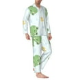 thumbnail image 3 of Bingfone Men'S Pajama Set 2 Piece Loungewear Pjs, Long Sleeve With Pajama Pants-Kawaii Frogs, 3 of 9
