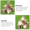 thumbnail image 3 of WEAVILUX Log Stump Memo Stand for Decoration Beige Synthetic Material Unique Design Wedding Party Use 6 Pieces, 3 of 8