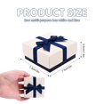 thumbnail image 2 of Paquete de 2 cajas de regalo para joyas con tapas, cajas de regalo de joyería de papel cuadradas con lazo, 7,5 x 7,5 x 3,5 cm, azul, 2 of 5