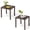 Brown, variant on Crestlive Products Outdoor Side Table Set of 2,Small Square Metal End Table Weather Resistant Pool Side Tables for Patio Balcony(Brown)